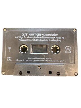 Cats Night Out Cassette Tape By Graham Walker 1991 Vintage Discovery Toys Music